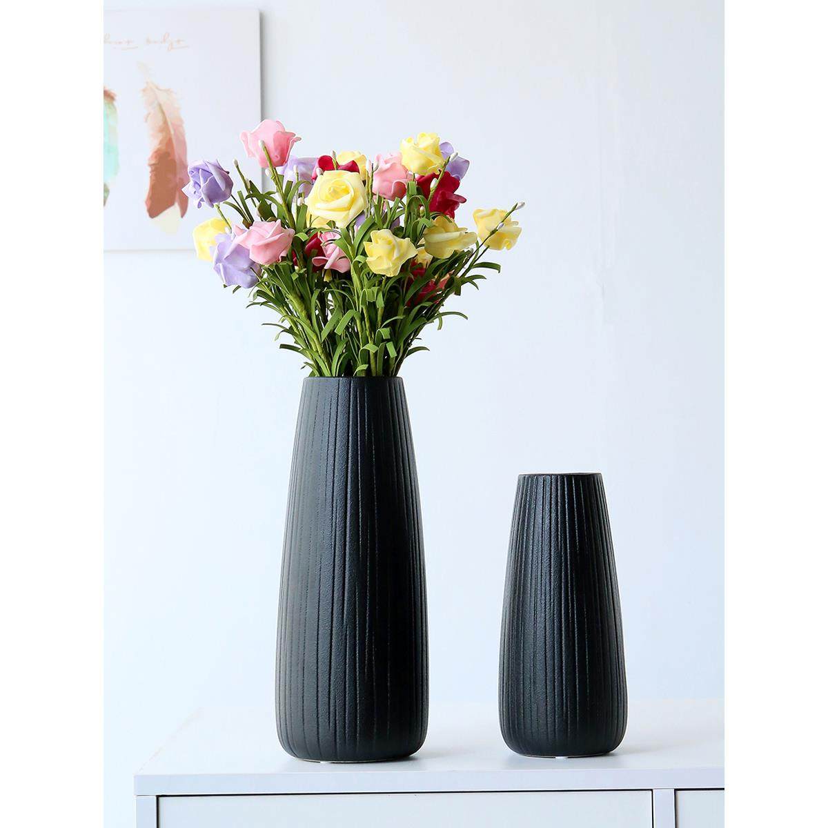 简约现代陶瓷花瓶客厅创意插花花器家居样板房博古架装饰摆件北欧,淘宝优惠券,粉丝福利购,淘宝优惠卷