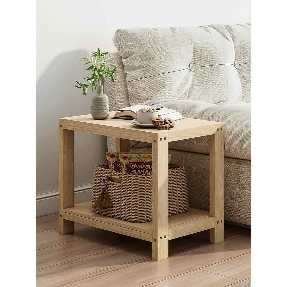 小桌子沙发边几边柜家用客厅实木置物架简易茶几木质木架子收纳架,淘宝优惠券,粉丝福利购,淘宝优惠卷