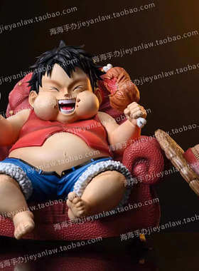 海贼王 gk闪电模玩 坐姿 肥宅系列 肥肥索隆 路飞 山治 手办 模型