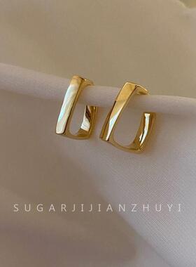 s925 Silver Needle Light luxury earrings temperament studs