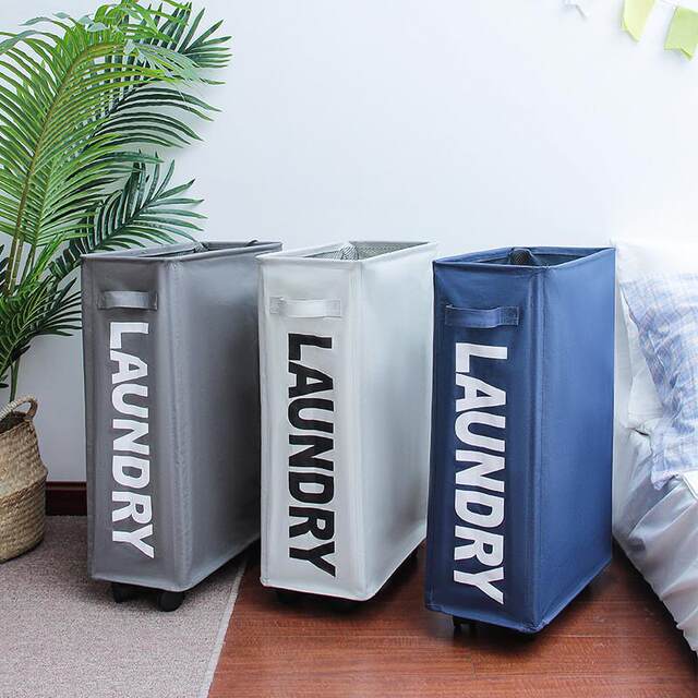 Hot-selling dirty clothes basket household foldable dirty clothes basket bathroom with wheels laundry basket fabric storage basket dirty clothes storage basket