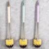 Stainless steel bathroom cleaning long handle sanitary wire brush