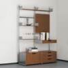 Floor-standing storage system wall track bookshelf wall-mounted bookcase ancient cave plate storage rack open coat rack