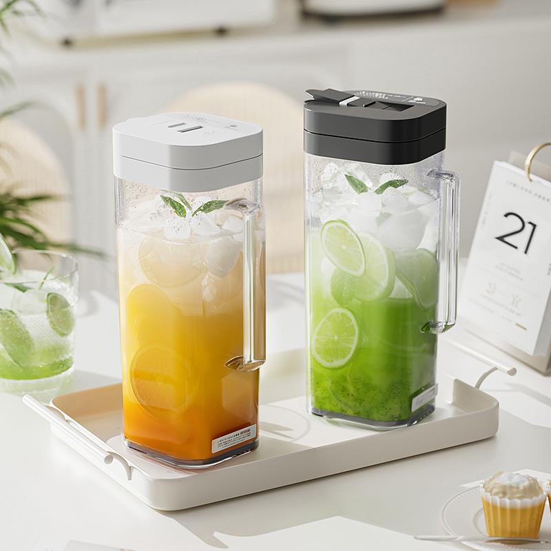 冰箱密封冷水壶用大容量防茶尘耐高温家塑料泡PEB凉开水水水壶 - 图1