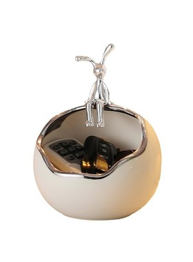 背景墙创意兔子玄关钥匙装饰摆件