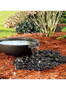 北欧树脂大碗流水摆件园林叠水瀑布招财风水庭院池塘水池循环水盆