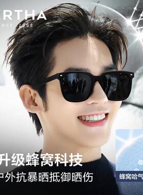 BERTHA近视太阳眼镜男2025新款开 车专用偏光可配度数太阳眼镜抗U