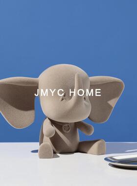 意式轻小飞象托摆件入户玄盘关钥匙收奢纳装PON饰品客厅电视床柜