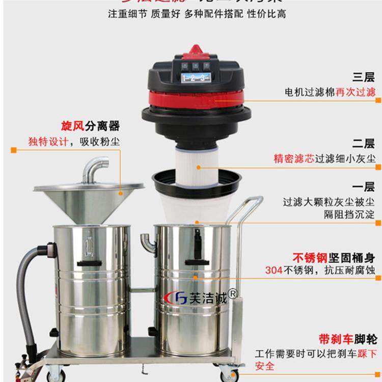 工厂车间室地面吸沙石灰尘粉尘双桶吸式工业吸尘器GSH3000F,淘宝优惠券,粉丝福利购,淘宝优惠卷