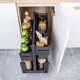 Seasoning basket kitchen cabinet drawer space aluminum seasoning basket built-in rack kitchen cabinet hardware tool rack storage