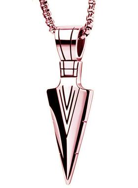 时尚男人的黑箭项炼镀金珠宝Trian