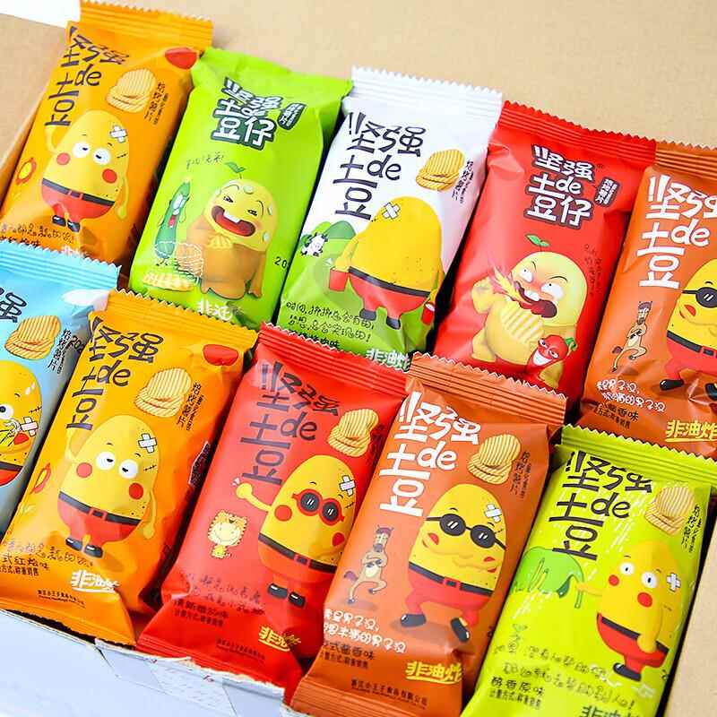 小王子坚强de土豆薯片青瓜番茄烤肉原味非油炸烘焙膨化休闲零食品