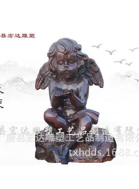 欧式西方天使雕塑摆件天使铜像西方人物铜雕塑校园古典装饰工艺品