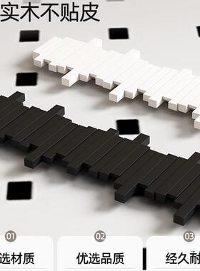 实木钢琴键挂衣架墙上壁挂衣钩卧室玄关入户门后置物免打孔衣帽架