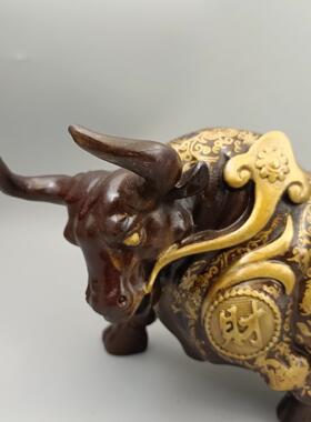 铜牛摆件铜生肖牛动物办公室牛气冲天家居客厅礼品铜工艺品