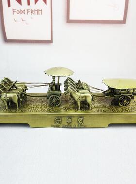2025新款秦始皇兵马俑大号双马车西安旅游景点纪念品创意商务礼品