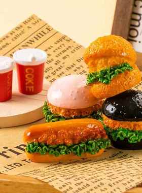 10款扮家家酒食玩微景观彷真汉堡食物摆件创意手工装饰桌面小吃摆