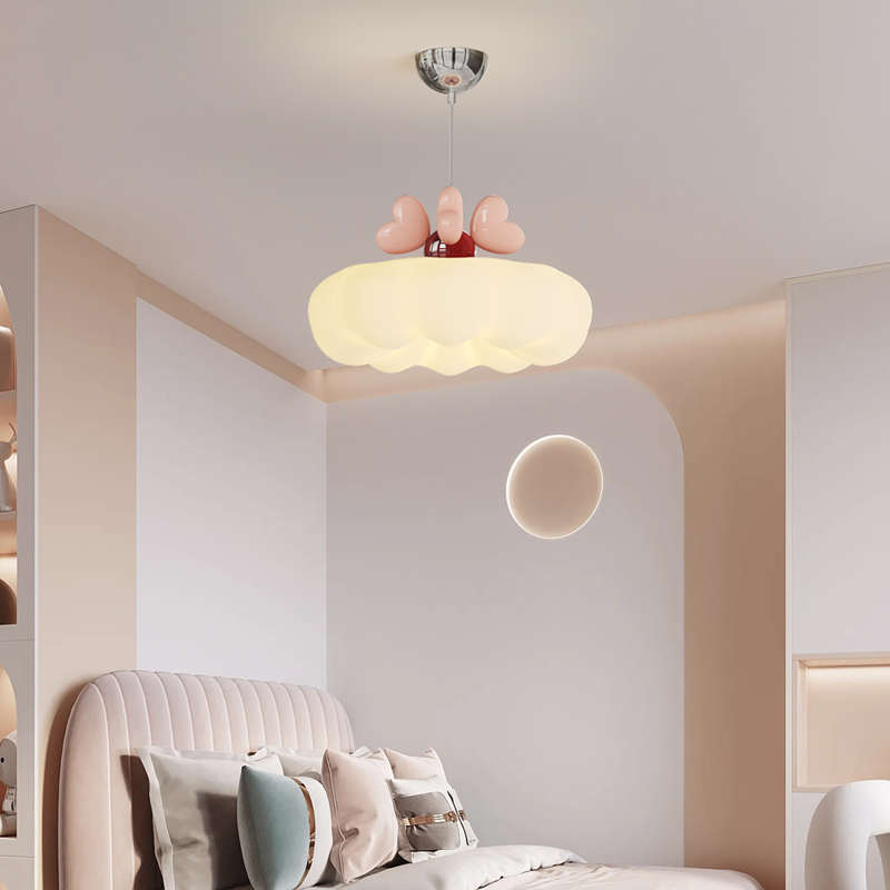 创意风奶油卧主主儿2025卧室吸顶灯爱心房法式吊灯童新款护眼灯具 - 图3