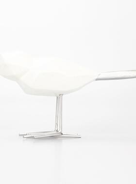 折纸小鸟现代简约折纸小鸟树脂摆件创意客厅花园仿真动物摆饰树脂