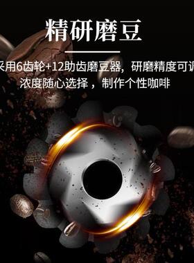查实米全自动咖啡机小型公室意式咖啡机研磨奶泡一体自动咖啡机