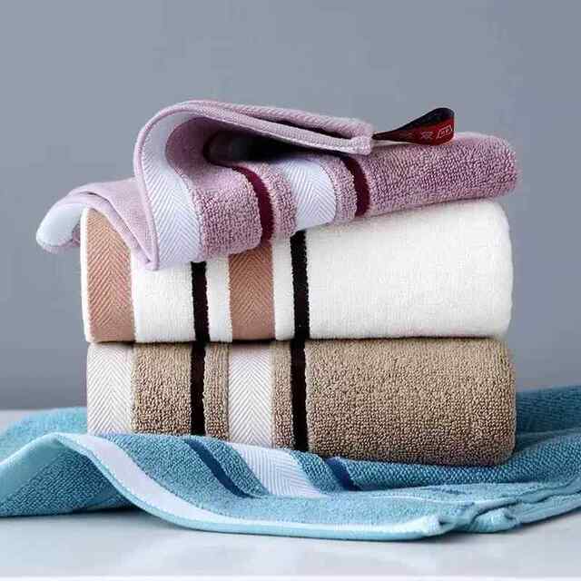 Plain cotton towel bath towel adult household wash towel breaks up the gear and adds water-absorbing towel soft couple cover towel