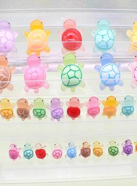 抖音爆款树脂迷你夜光小乌龟萤光摆件鱼缸装饰乌龟对对非儿童玩具