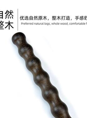 鸡翅木筋骨棒葫芦棍擀筋开背穴位棒加长通经络实木敲打棒防身棍子
