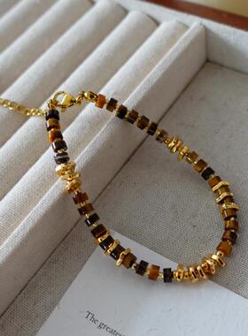 碧玺秋虎眼串珠项链高级毛衣项链