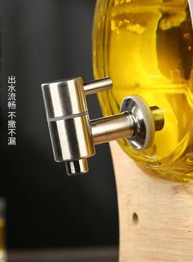 玻璃泡酒瓶5斤10斤无铅家用泡酒瓶带龙头密封泡酒坛酿泡酒罐酒壶