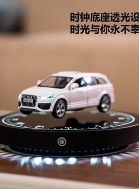 磁悬浮迪车模13：6仿磁真压铸金属奥迪Q7黑奥科技悬浮发光车SIM10