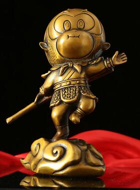 纯铜孙悟空美猴王饰品美猴王工艺品搏击胜利佛像全铜猴饰品