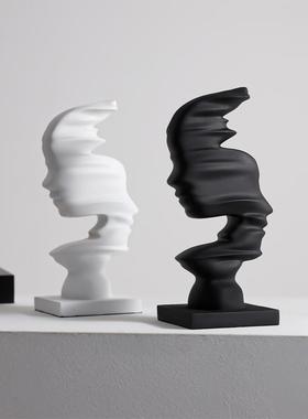 现代创意抽象人形艺术摆件家居入户玄关酒柜电视柜办公室软装饰品