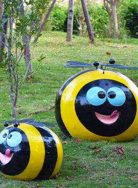 幼儿园景观雕塑园林瓢虫装饰花园小品可爱彷真甲虫玻璃钢户外摆件