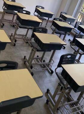 课桌椅套装可升降校用课桌椅补习班塑料学习桌椅学生矫正椅