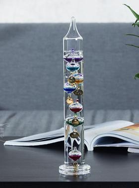 创意家居装饰伽利略彩球温度计办公室客厅室内摆件男女友生日礼物