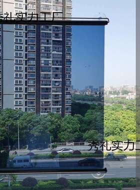 吸盘挂钩式隔热膜窗户玻璃贴膜单向挡光遮光阳台遮阳卷帘悬停工厂