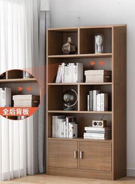 简易书柜多层靠落墙办家公用室客厅收纳柜置物架学生木柜子REQ地