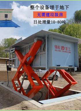 预埋式垃圾站设备 地埋垃圾压缩机 水平压缩垃圾中转站