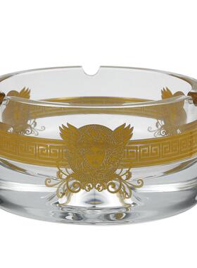 美杜莎 欧式创意新款手工烟灰缸家用办公室水晶玻璃加厚大号烟缸