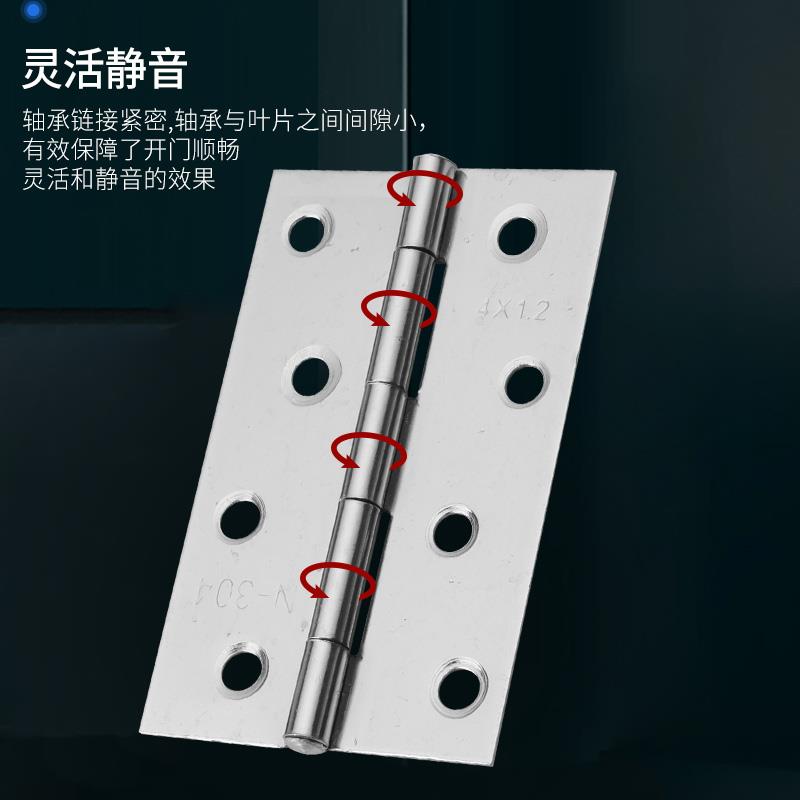 小柜门平开不锈钢小合页迷你1.5寸2寸3寸4寸铰链百叶门窗折页箱子 - 图1