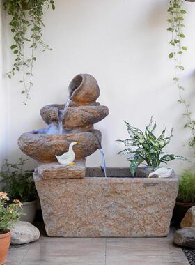 大型假山7019循喷景泉流水摆件环水田园招财花园庭院观阳台室内外
