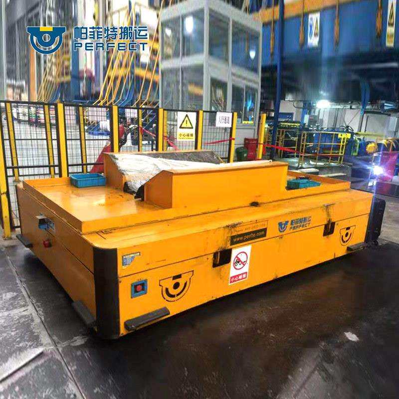 Parfit trackless flatbed truck 15 tons electric remote control truck rechargeable ladle transfer trolley
