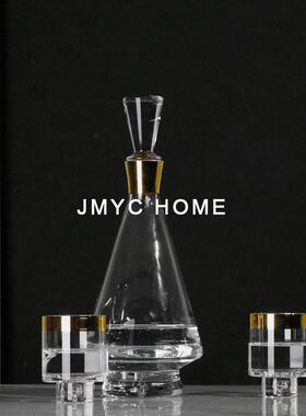 级轻奢玻璃酒具软装饰品样板间酒店玄关吧台酒柜红酒醒酒器摆件