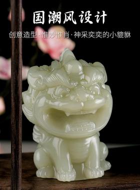 正品天玉石貔貅摆件皮丘家居乔客厅电视柜办公装饰迁店铺开业然礼