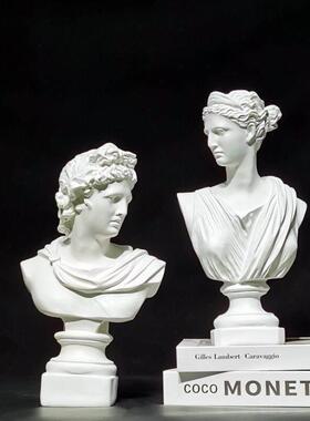 北欧石膏树脂人物头像维纳斯店铺橱窗展示书房装饰素描写生摆件大