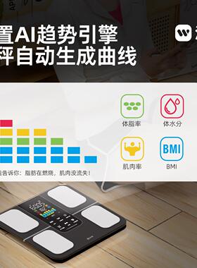 沃莱智能体脂秤体重计家用电子秤减肥瘦身专用高精准度测脂健康秤