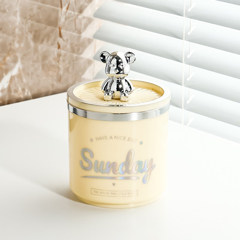 棉签收纳盒家用桌面梳妆台透明塑料亚克力筒防尘带盖便携轻奢高档,淘宝优惠券,粉丝福利购,淘宝优惠卷