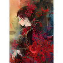 (Missing) Guochao artist Gi Ying (Everything anthropeo-manchu Shahua) Limited edition Painting Fashion Decoration