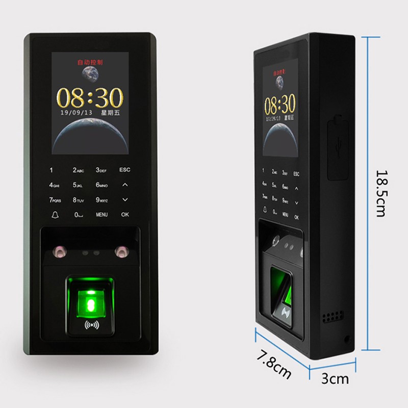 Face Recognition Access Control System All Fingerprint Swipe Card Password Magnetic Lock Office Face Swipe Attendance Set