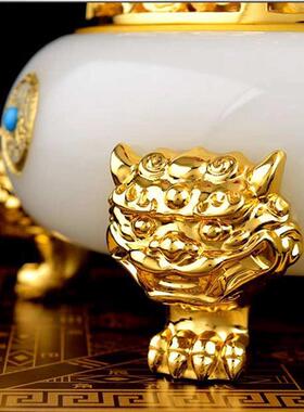 聚宝盆摆件琉璃玉水晶球创意工艺品公司乔迁开业礼品办公室装饰品